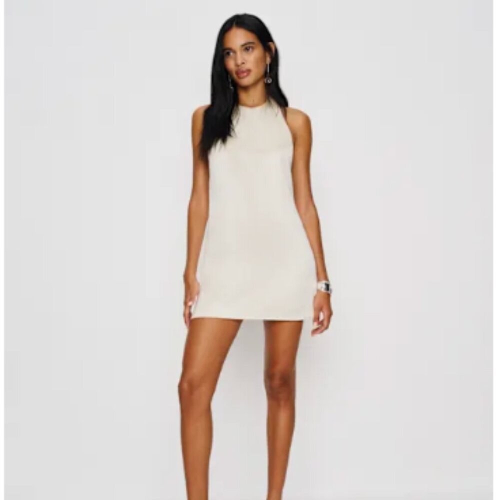 Reformation Avielle Silk Dress Ivory - Size 0